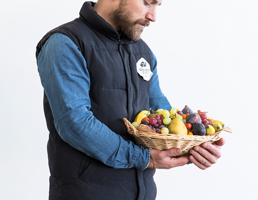 Mathias Esnault corbeilles paniers courses entreprises 44 - Livraison de fruits et légumes BIO - Graines d'ici - Nantes