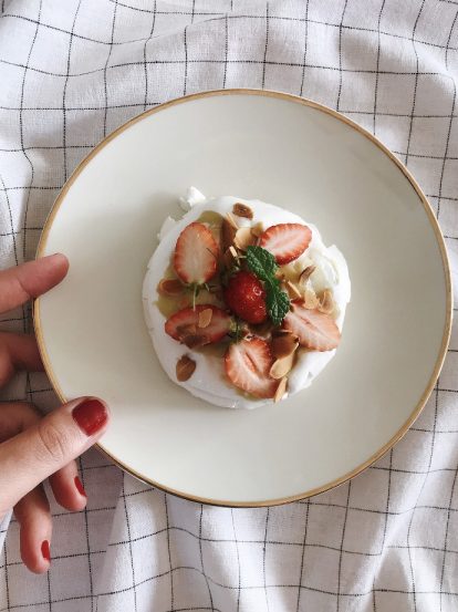 Mini pavlova aux fraises