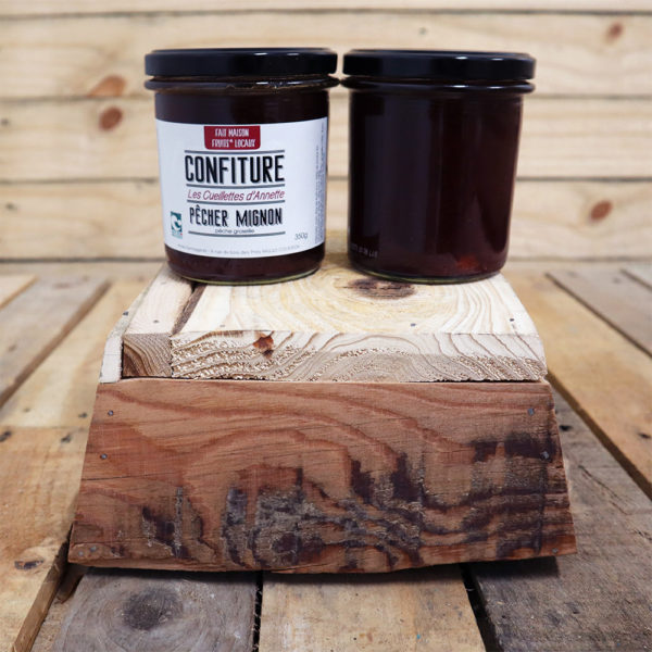 Confiture pêche - framboise