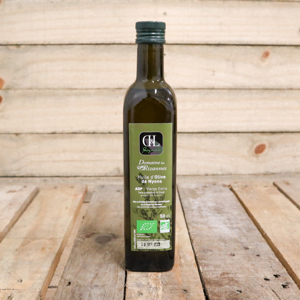 Huile d'olive douce d'olives noires de Nyons - Graines d'ici