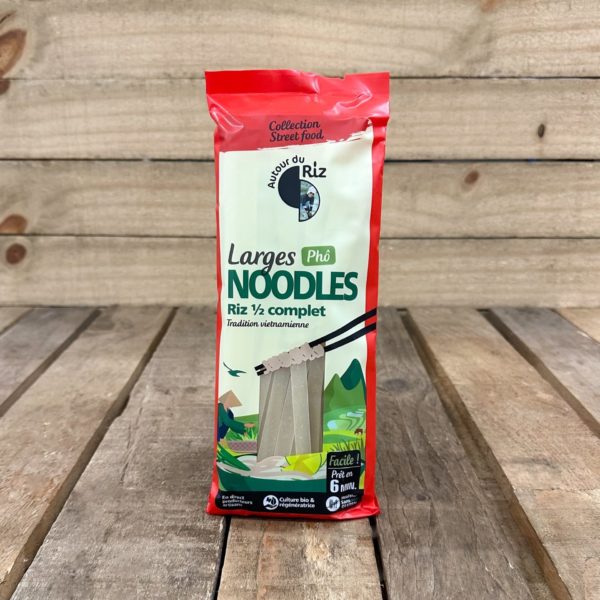 Noodles Larges de riz demi-complet