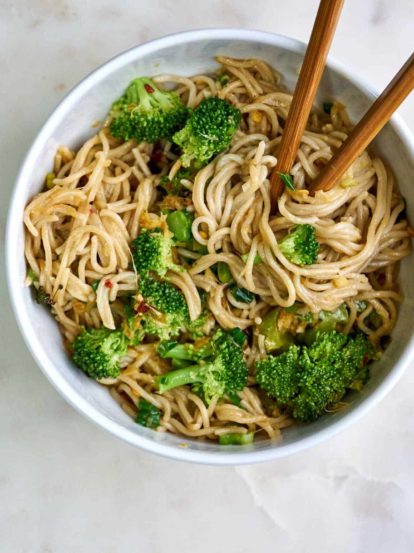 noodles aux petits légumes