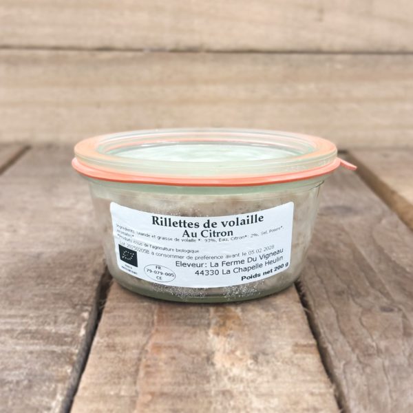 Rillettes de volaille au citron
