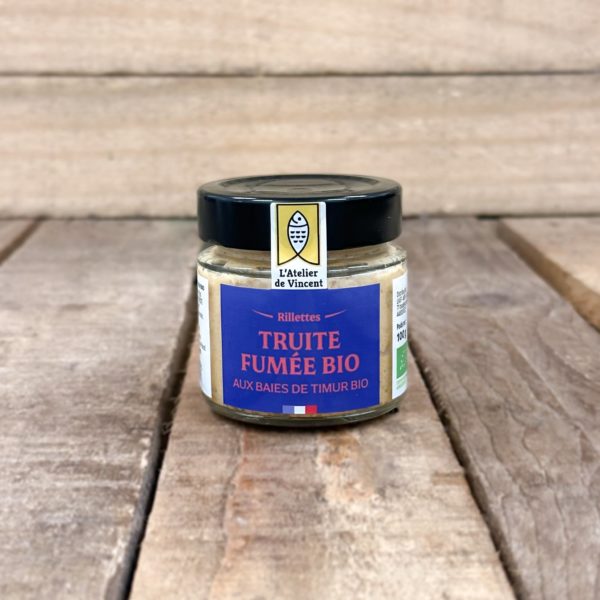 Rillettes de truite fumée aux baies de Timur