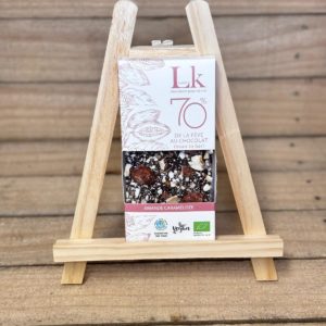 Chocolat noir 70% aux amandes caramélisées