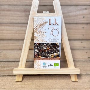 Chocolat noir 70% aux noisettes caramélisées