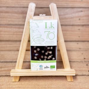 Chocolat noir 70% au gingembre confit