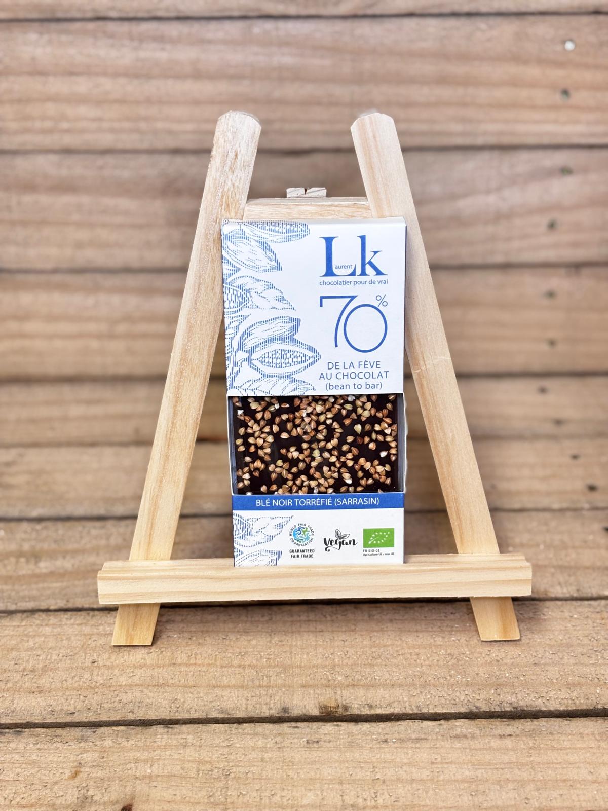 Chocolat noir 70% au sarrasin