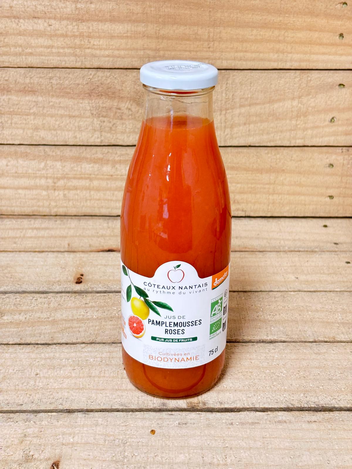 Jus de pamplemousses roses