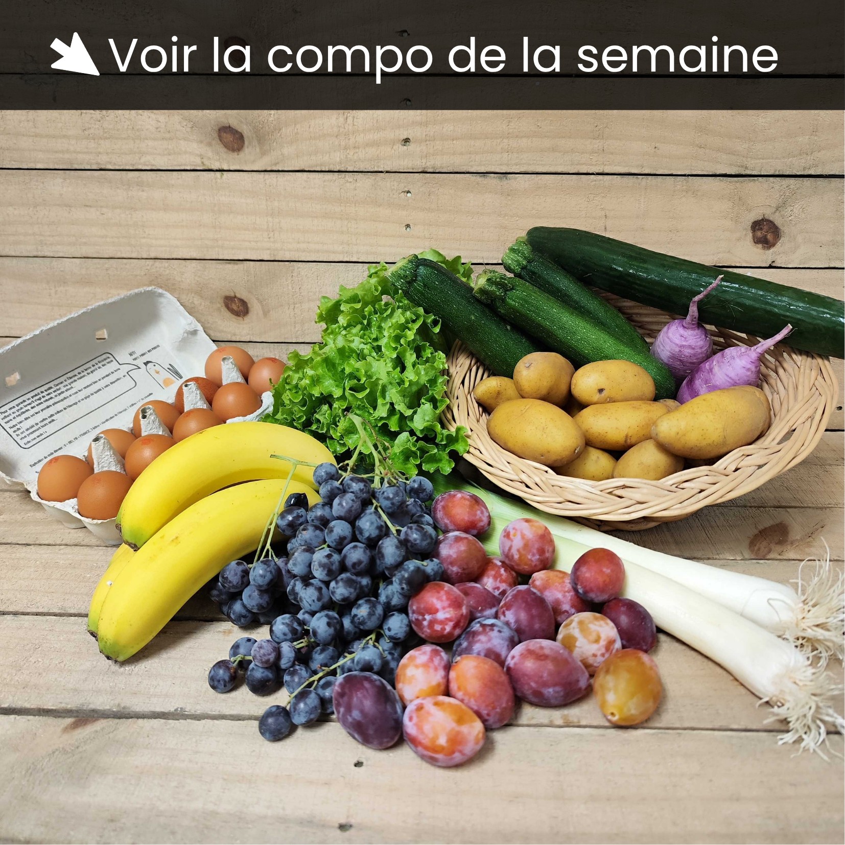 Panier mixte avec oeufs - S