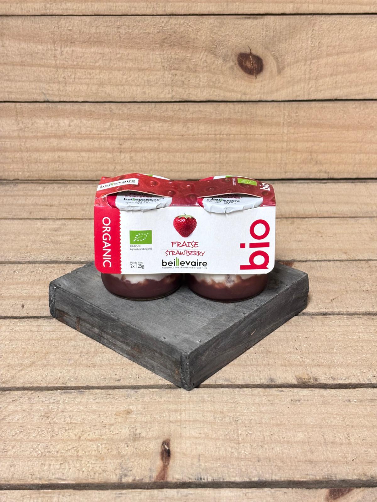 Yaourt nature sur lit de fraises x2 (DLC - 06/10)